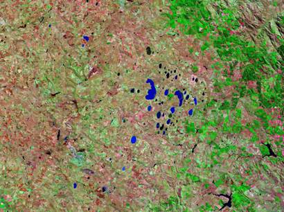 LANDSAT image of the Lake Chrissie pan field http://chrissiesmeer.co.za/images_mining/001.jpg