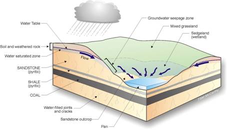 Diagram illustrating the geology and hydrology of a typical pan http://chrissiesmeer.co.za/images_mining/003.jpg